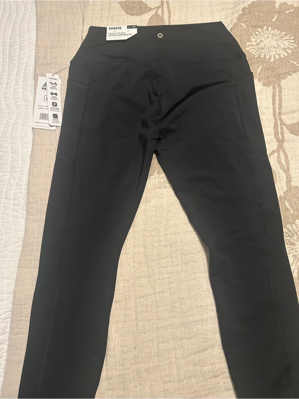 RBX High-Rise Black Leggings with Side Pockets